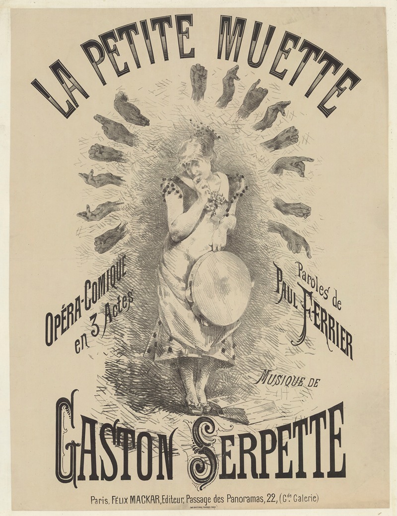 La petite muette by Felix Mackar, 1877 — digital art print download