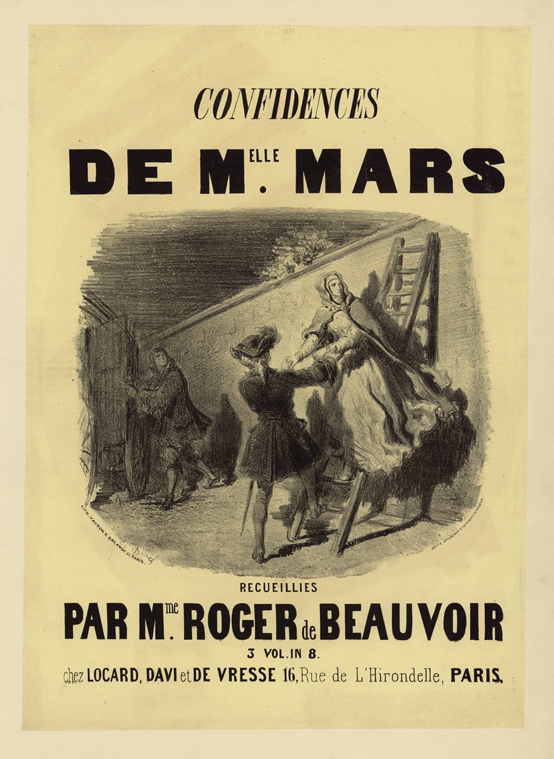 Confidences de M.lle Mars by Гюстав Доре, 1854 — digital art print download