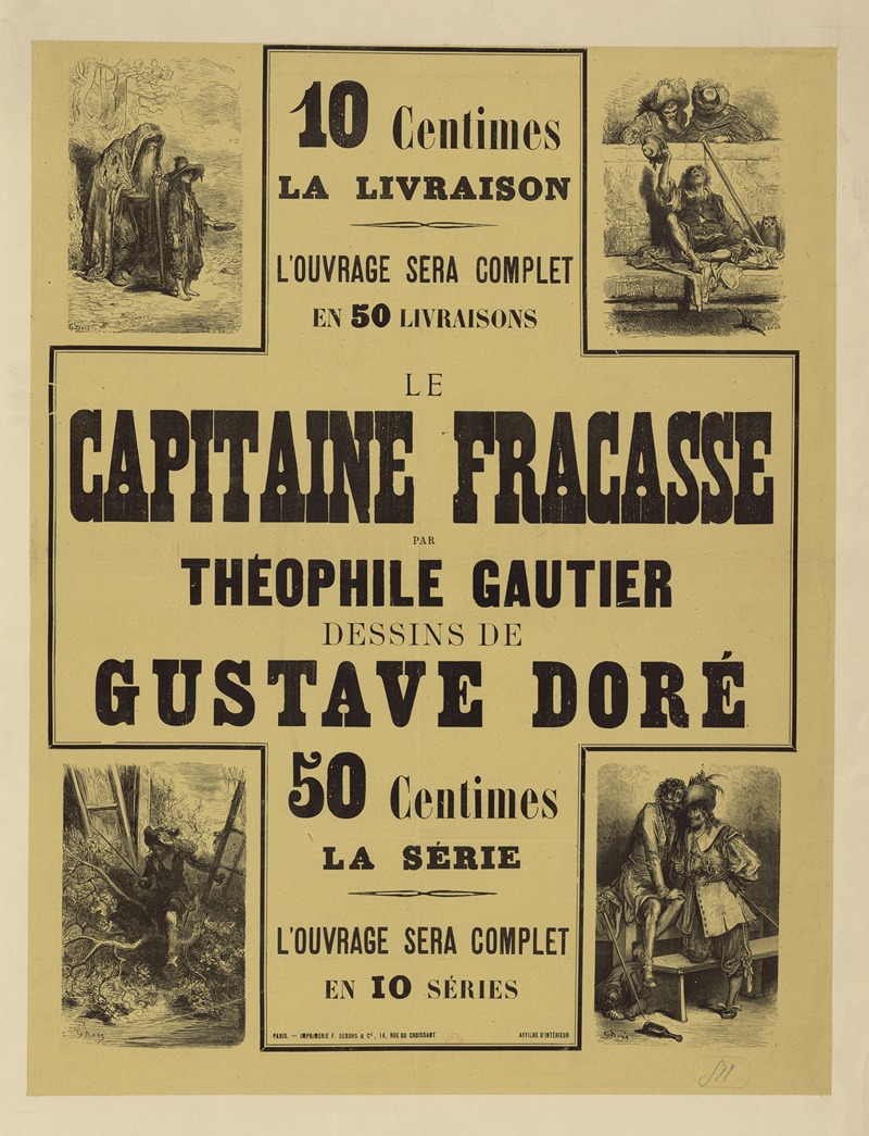 Le Capitaine Fracasse by Гюстав Доре, 1866 — digital art print download