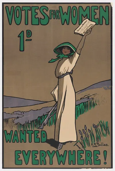 Votes for Women 1d Wanted Everywhere! by H.M. Dallas — digital art print download