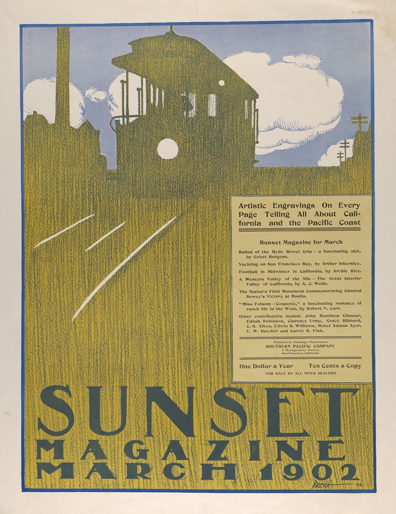 Sunset Magazine; March by Henry Patrick Raleigh, 1902 — digital art print download