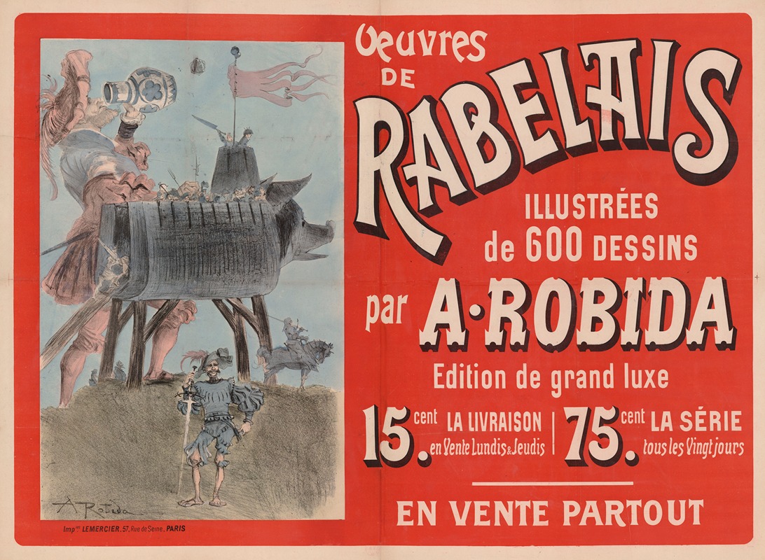 Oeuvres de Rabelais illustrées de 600 dessins par A. Robida — Albert Robida