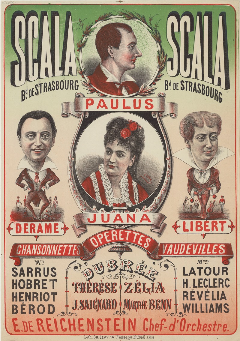 Scala… Paulus, Derame, Juana, Libert — Imp. Charles Lévy