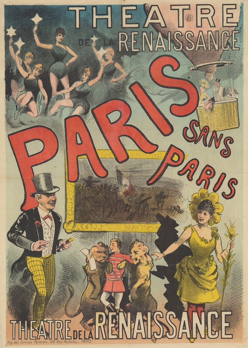 Théâtre de la Renaissance. Paris sans Paris — Imp. des Services parisiens