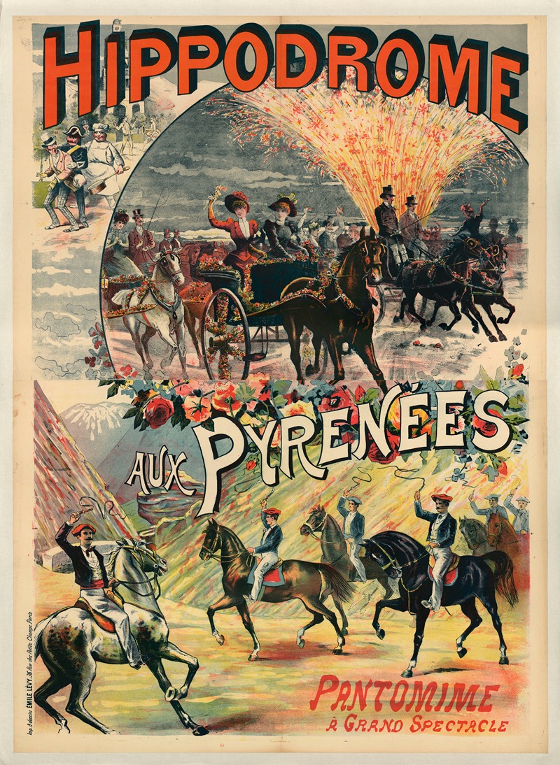 Hippodrome. Aux Pyrénées, pantomime à grand spectacle — Imp. Emile Lévy