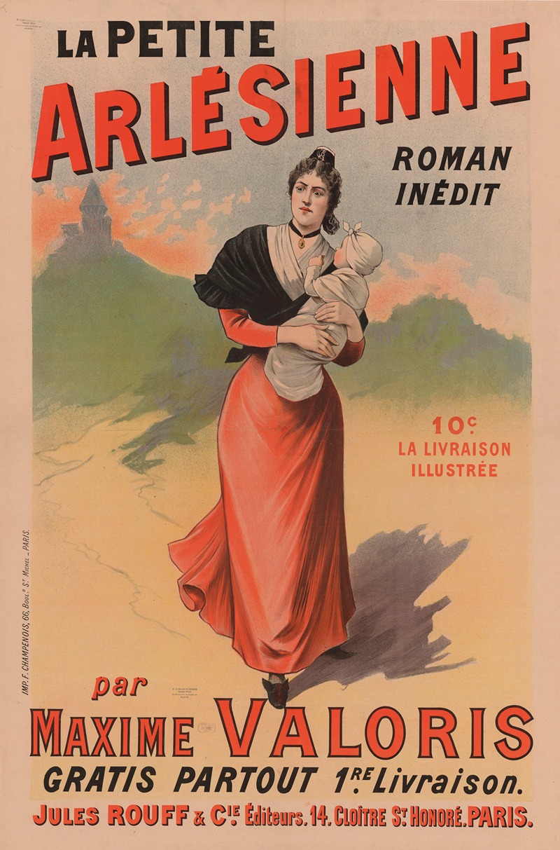 La petite arlésienne by Imp. F. Champenois, 1894 — digital art print download