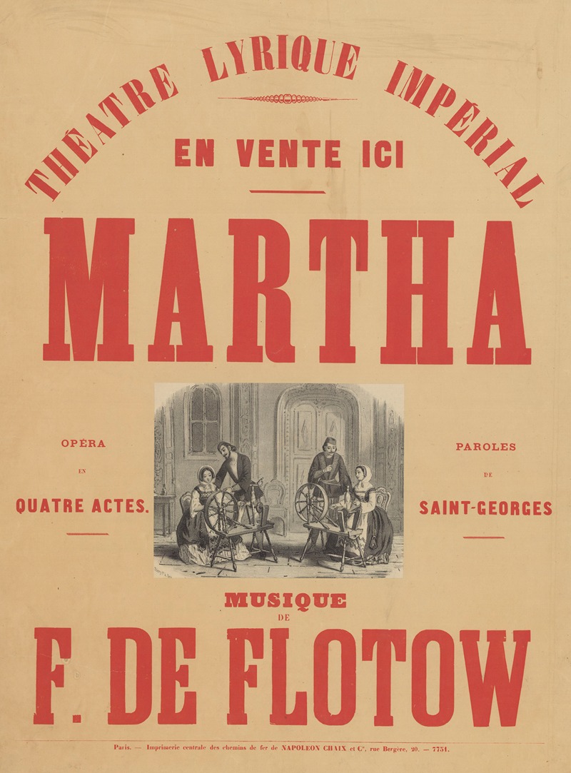 Théâtre-Lyrique Impérial. Martha — Imp. Napoléon Chaix