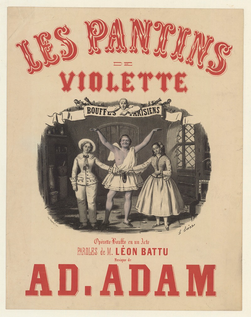 Les pantins de Violette by Léon Loire, 1856 — digital art print download