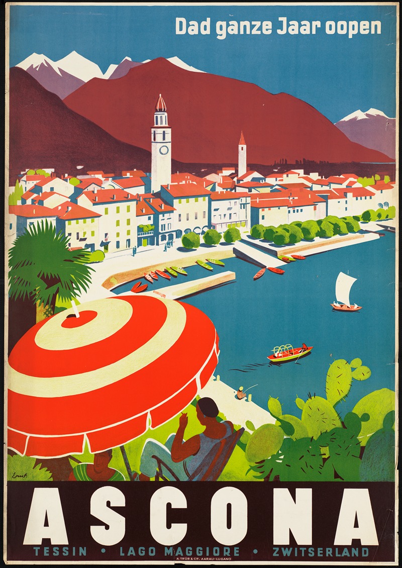 Ascona. Dad ganze Jaar oopen by Аноним — digital art print download