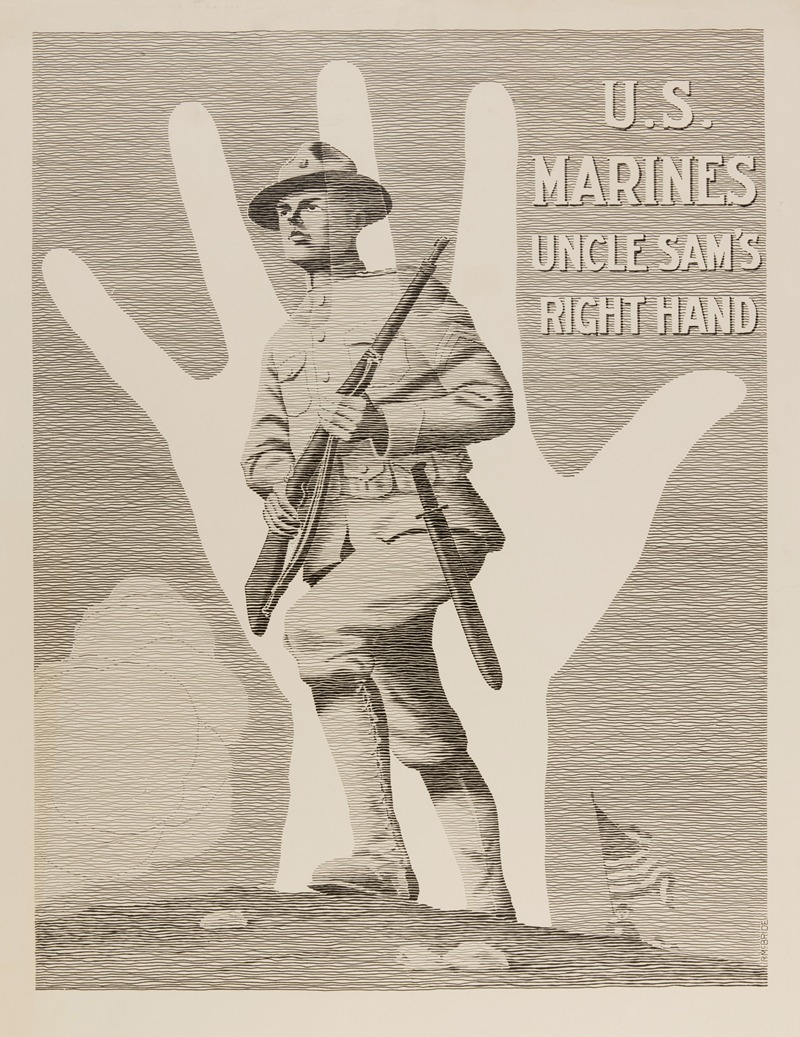 U.S. Marines, Uncle Sam's right hand by R. McBride — digital art print download