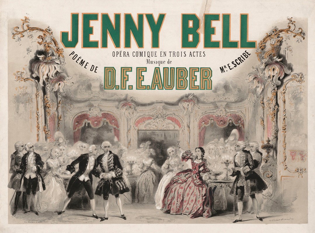 Jenny Bell by Виктор Куандр, 1855 — digital art print download