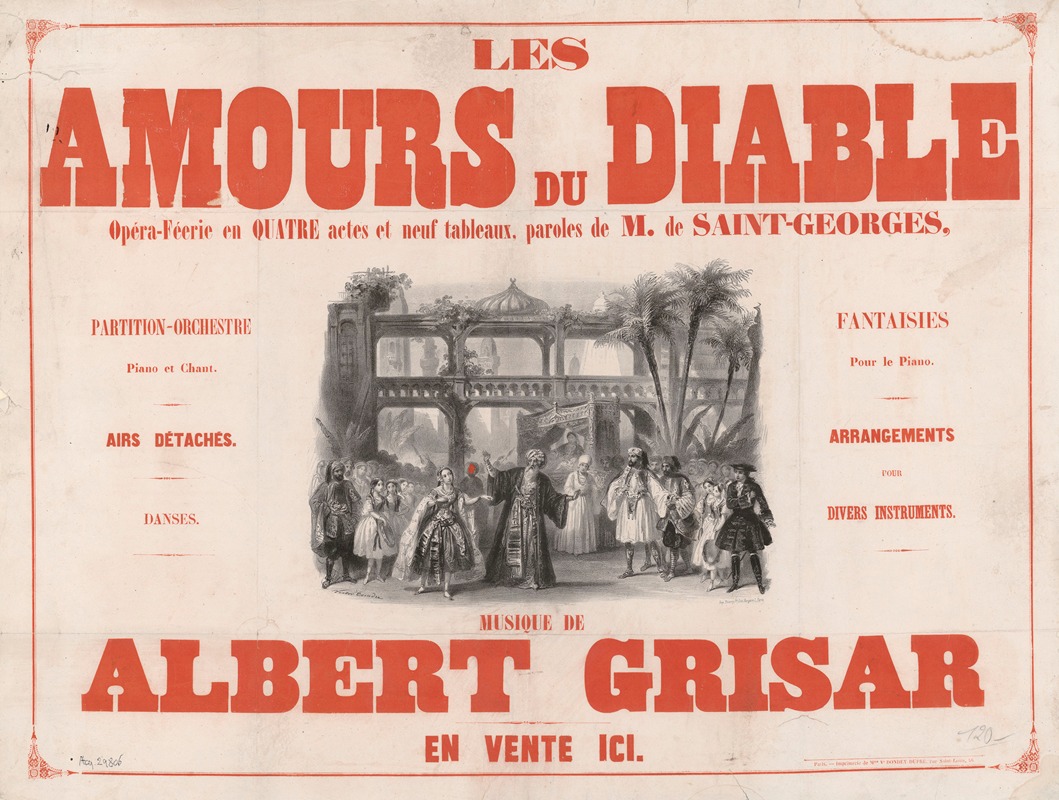 Les amours du diable by Victor Coindre, 1863 — digital art print download