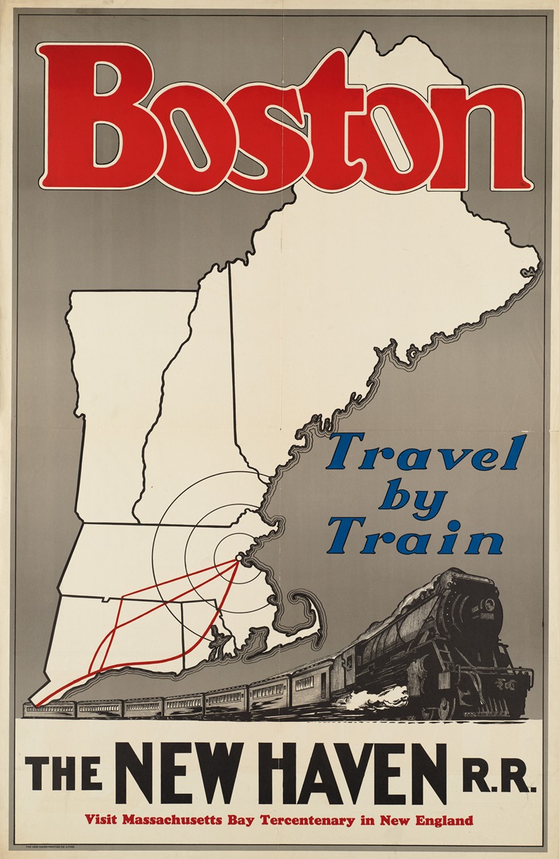 Boston. Travel by train by Аноним — digital art print download
