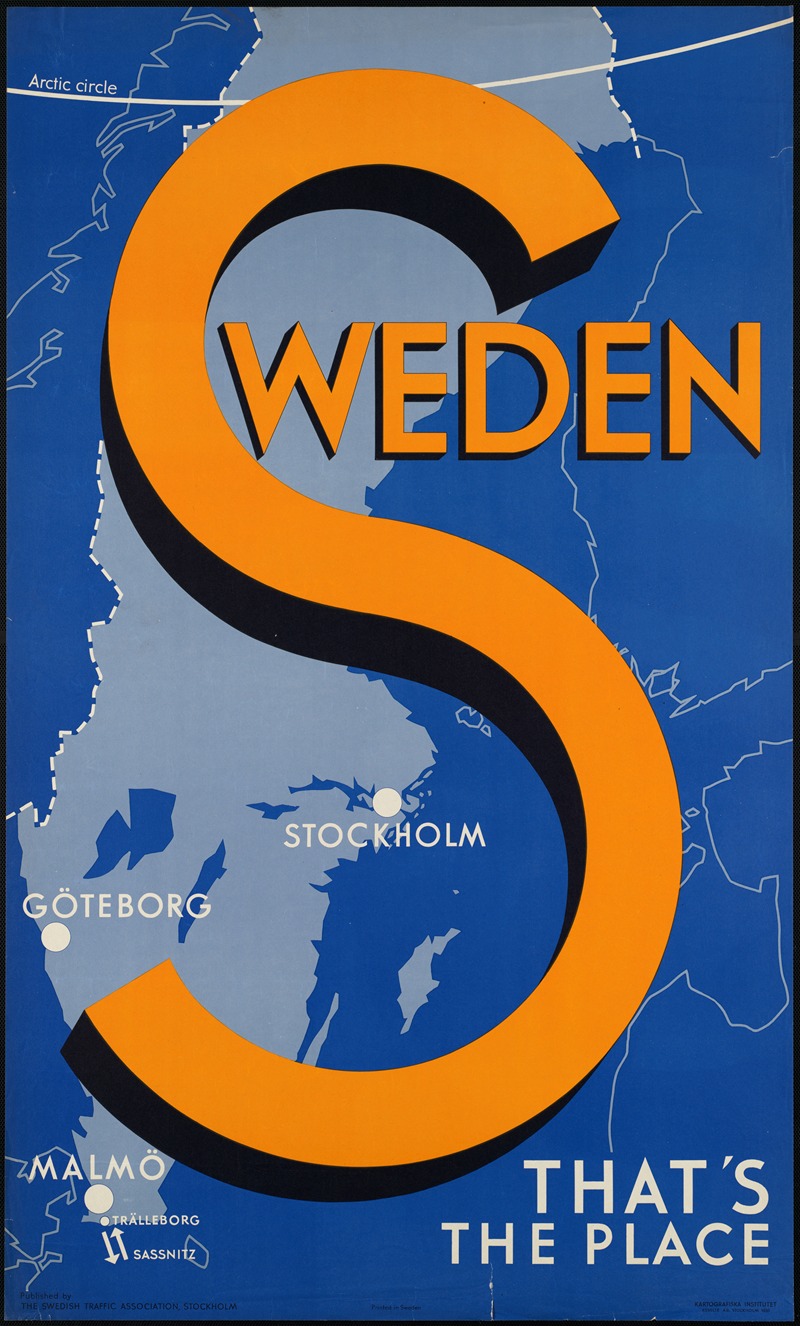 Sweden. That's the place by Аноним, 1935 — digital art print download