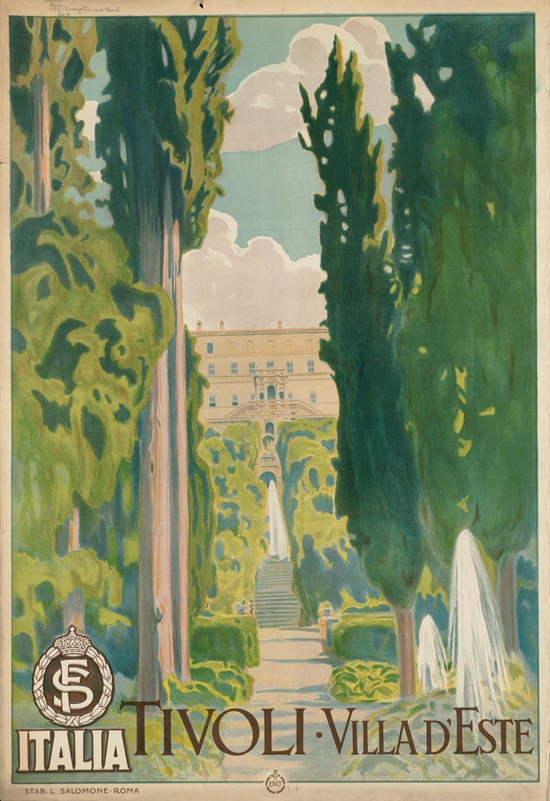 Tivoli. Villa d'Este by Аноним — digital art print download