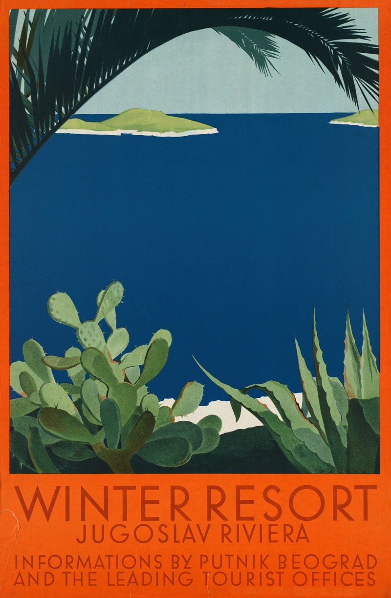 Winter resort. Jugoslav Riviera by Аноним — digital art print download