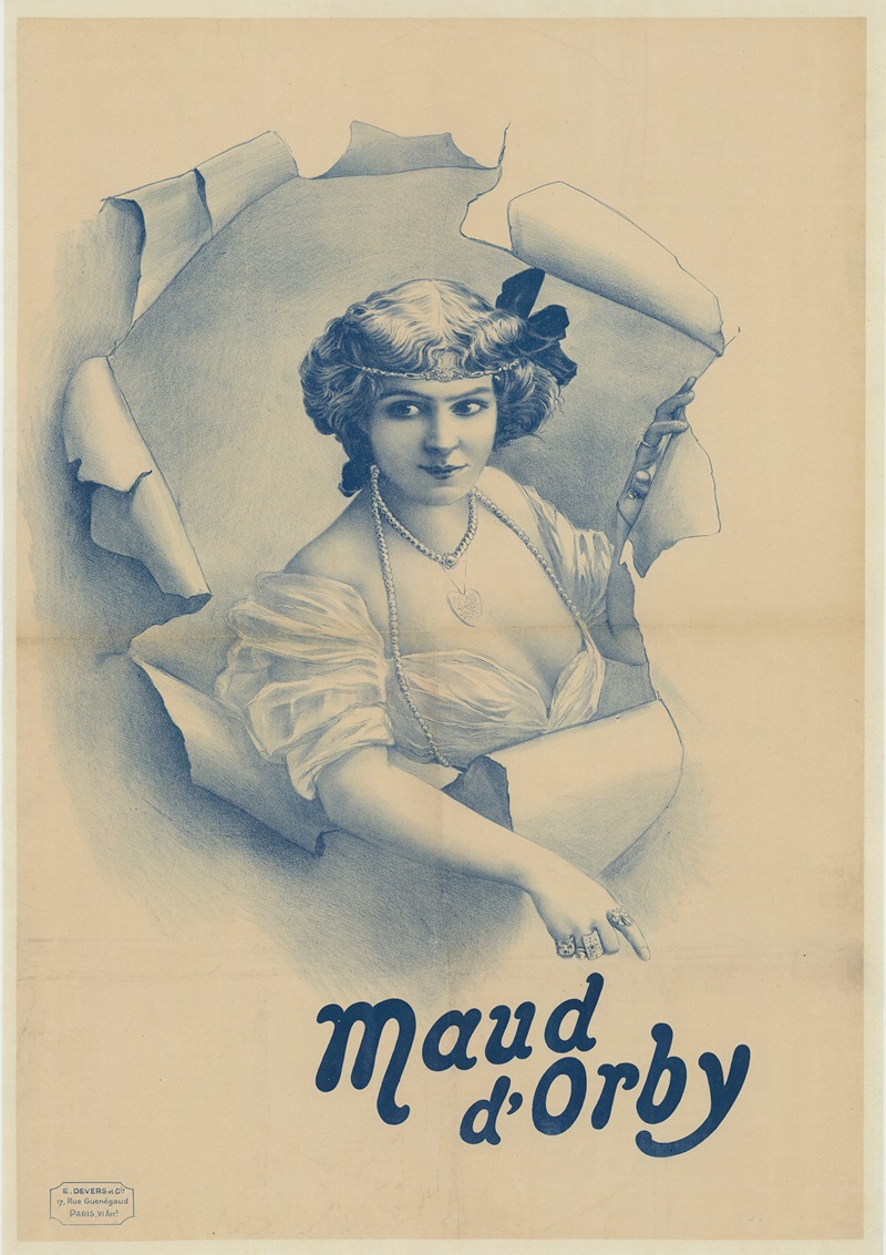 Maud d'Orby by E. Devers, 1905 — digital art print download