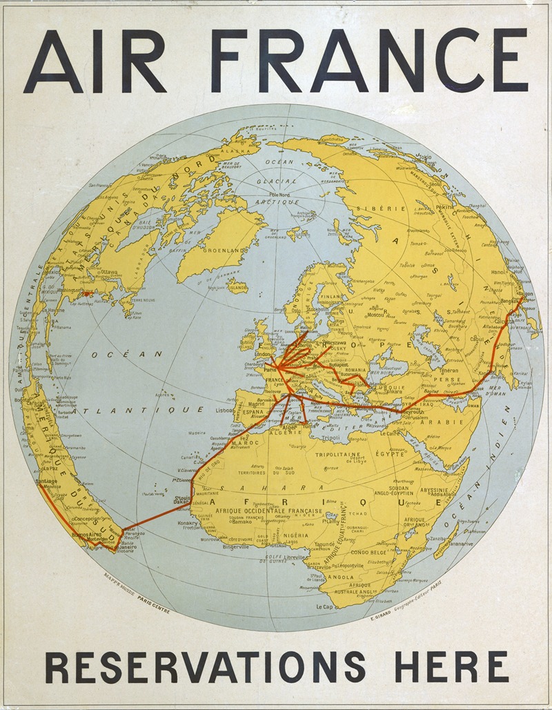 Air France. Reservations here — E. Girard