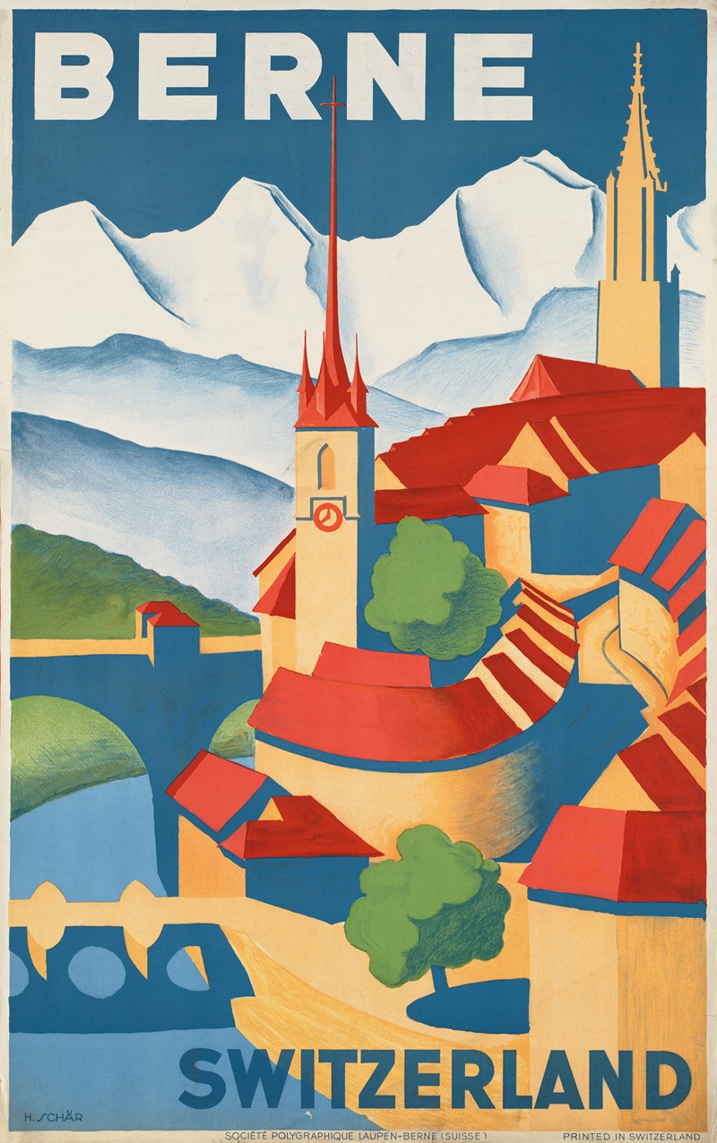 Berne. Switzerland by H. Schär — digital art print download
