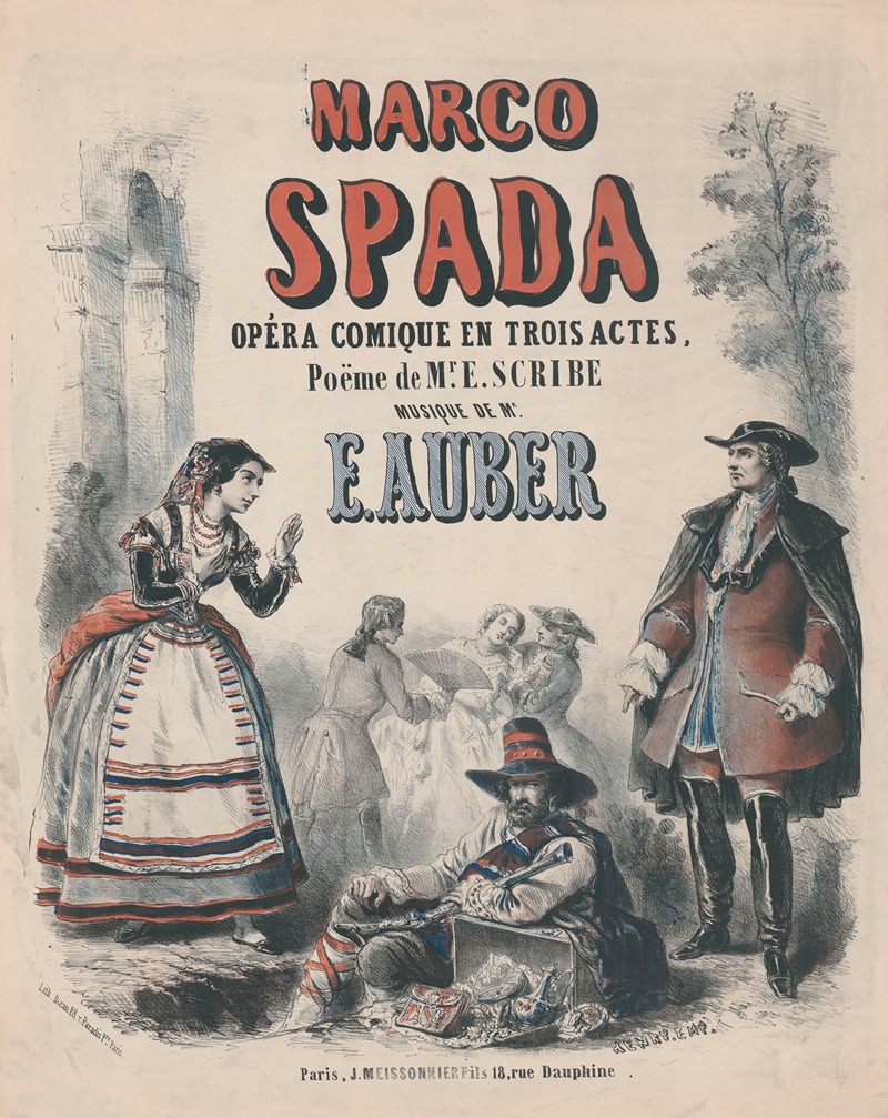Marco Spada opéra-comique en 3 actes by Анри Эми, 1852 — digital art print download