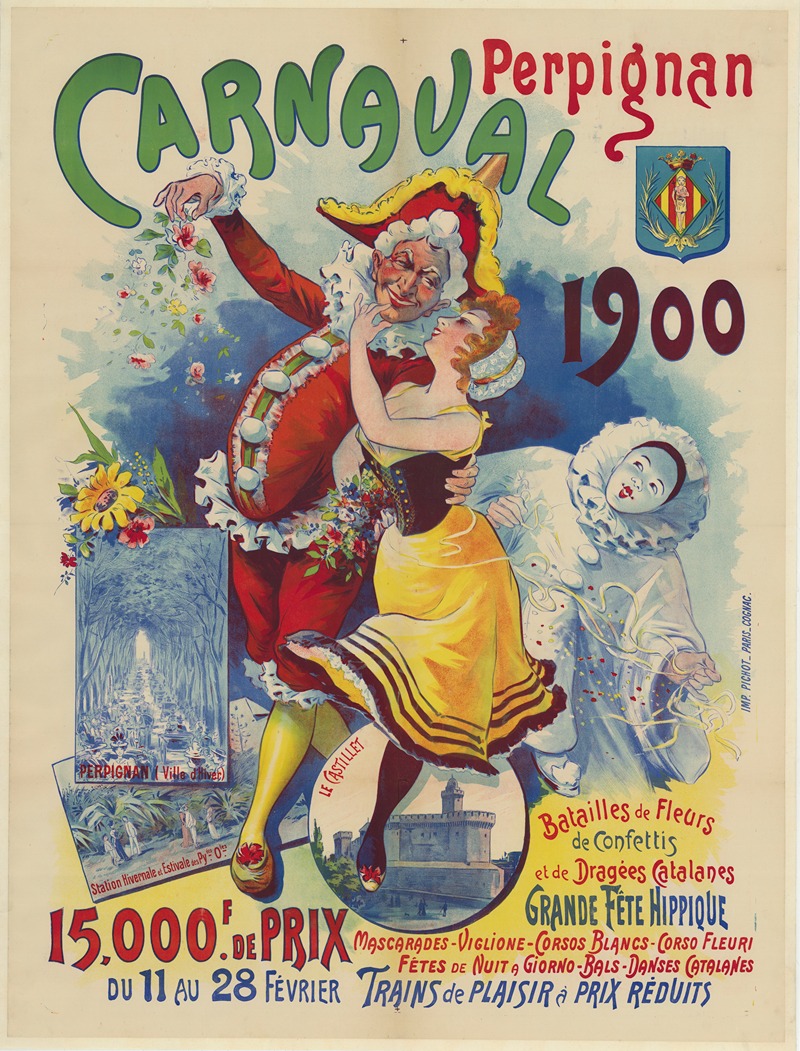 Perpignan. Carnaval 1900 by Imp. E. Pichot, 1900 — digital art print download