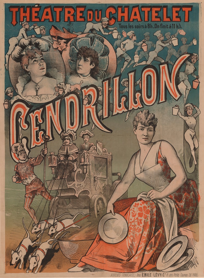 Théâtre du Châtelet… Cendrillon by Имп. Эмиль Леви, 1889 — digital art print download