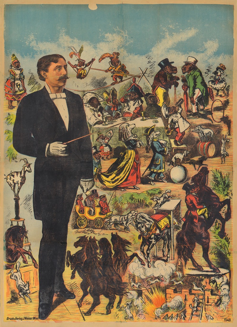 Numéro d'animaux savants by Дж. Вайнер, 1890-1900 — digital art print download