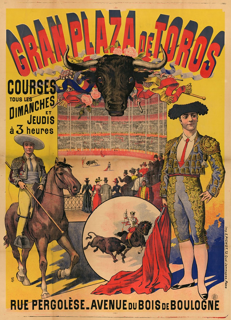 Gran plaza de toros – courses tous les dimanches — Imp. Pichot