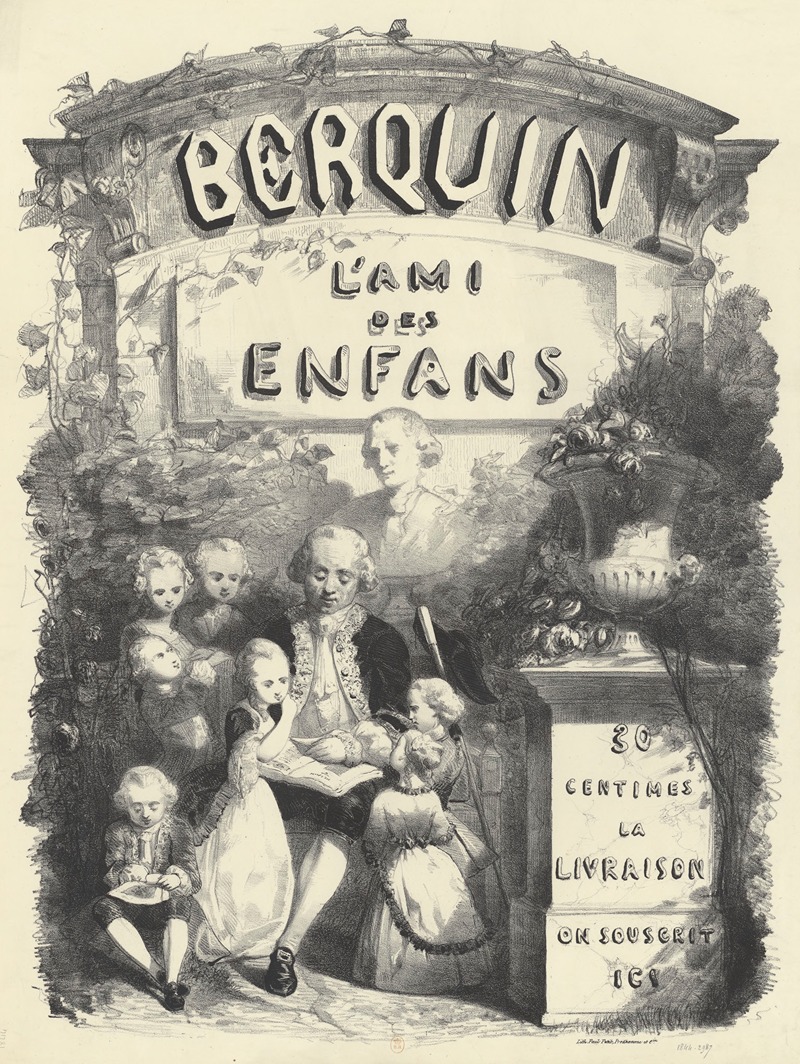 Berquin l'ami des enfans by Lith. Paul Petit, 1844 — digital art print download