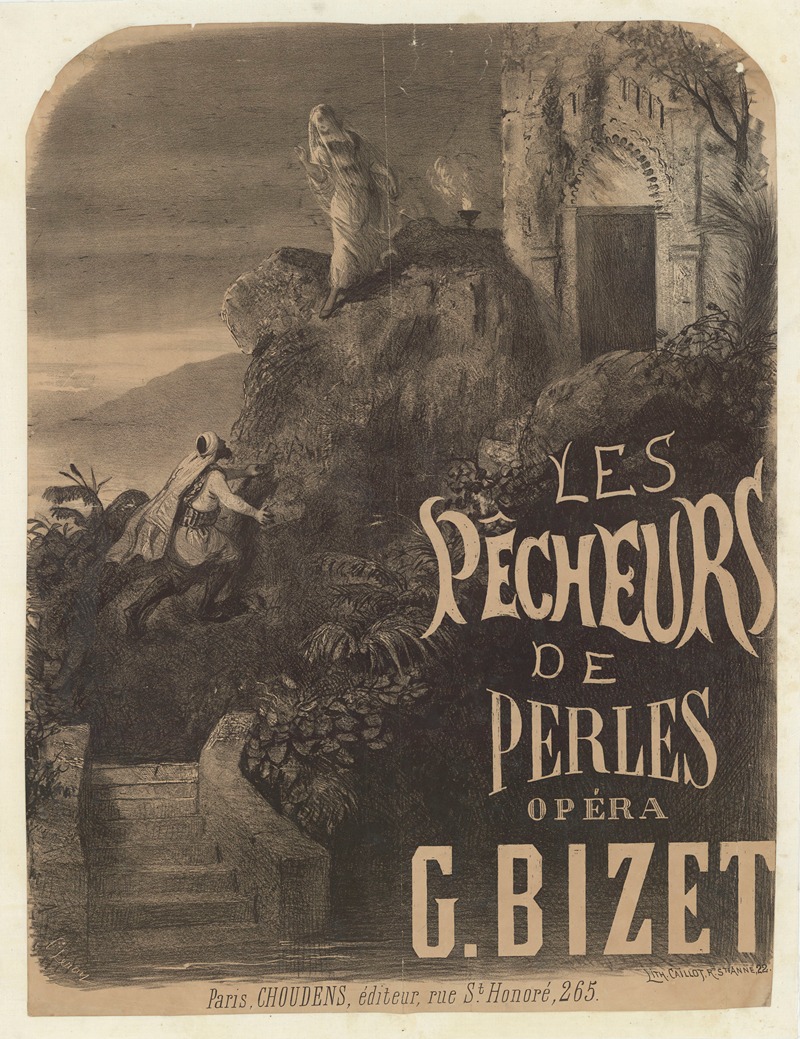Les Pêcheurs de perles. Opéra by Прюдент-Луи Лерай, 1863 — digital art print download