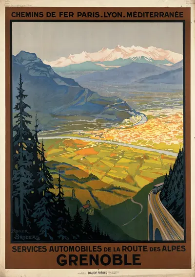 Grenoble. Services automobiles de la route des Alpes by Рожер Бродерс — digital art print download