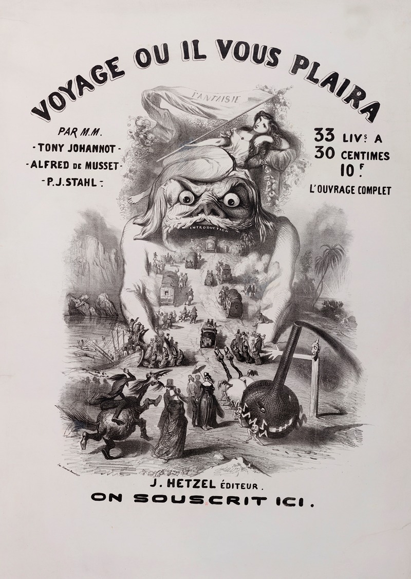 Voyage où il vous plaira by Тони Жонно, 1842 — digital art print download