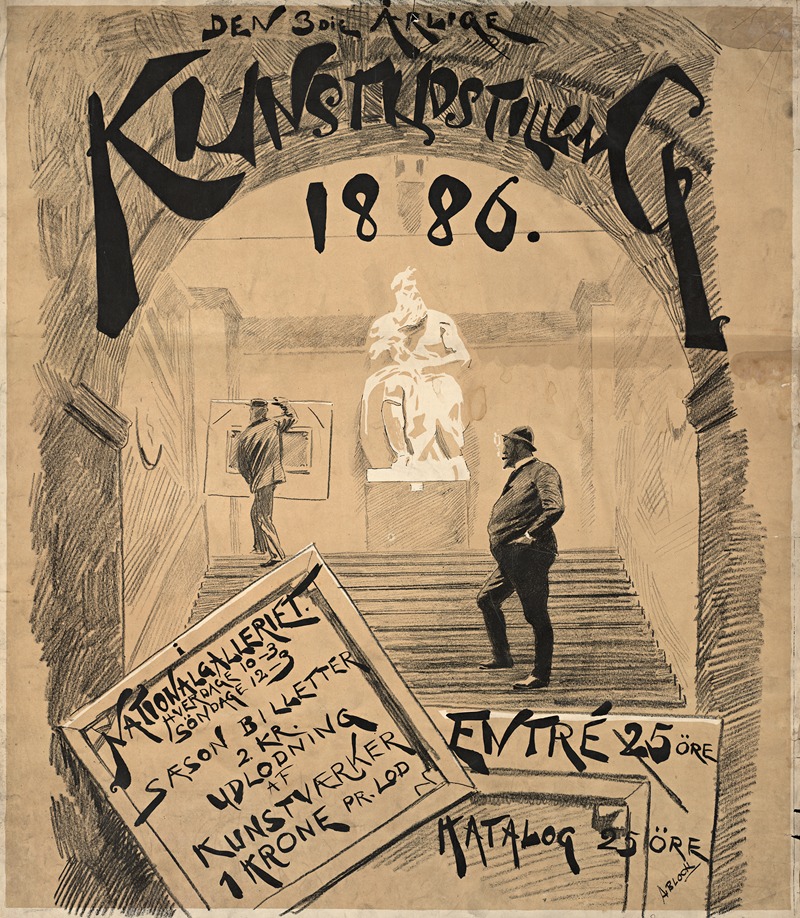 Den 3die Årlige Kunstudstilling 1886 by Андреас Блох, 1886 — digital art print download