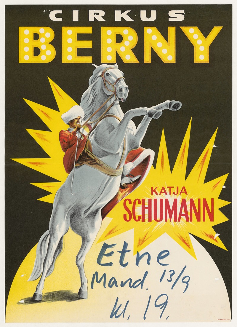 Cirkus Berny Katja Schumann by Anonymous, 1970 — digital art print download