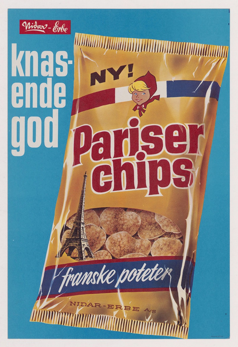 Knasende god Pariser chips by Аноним, 1970 — digital art print download