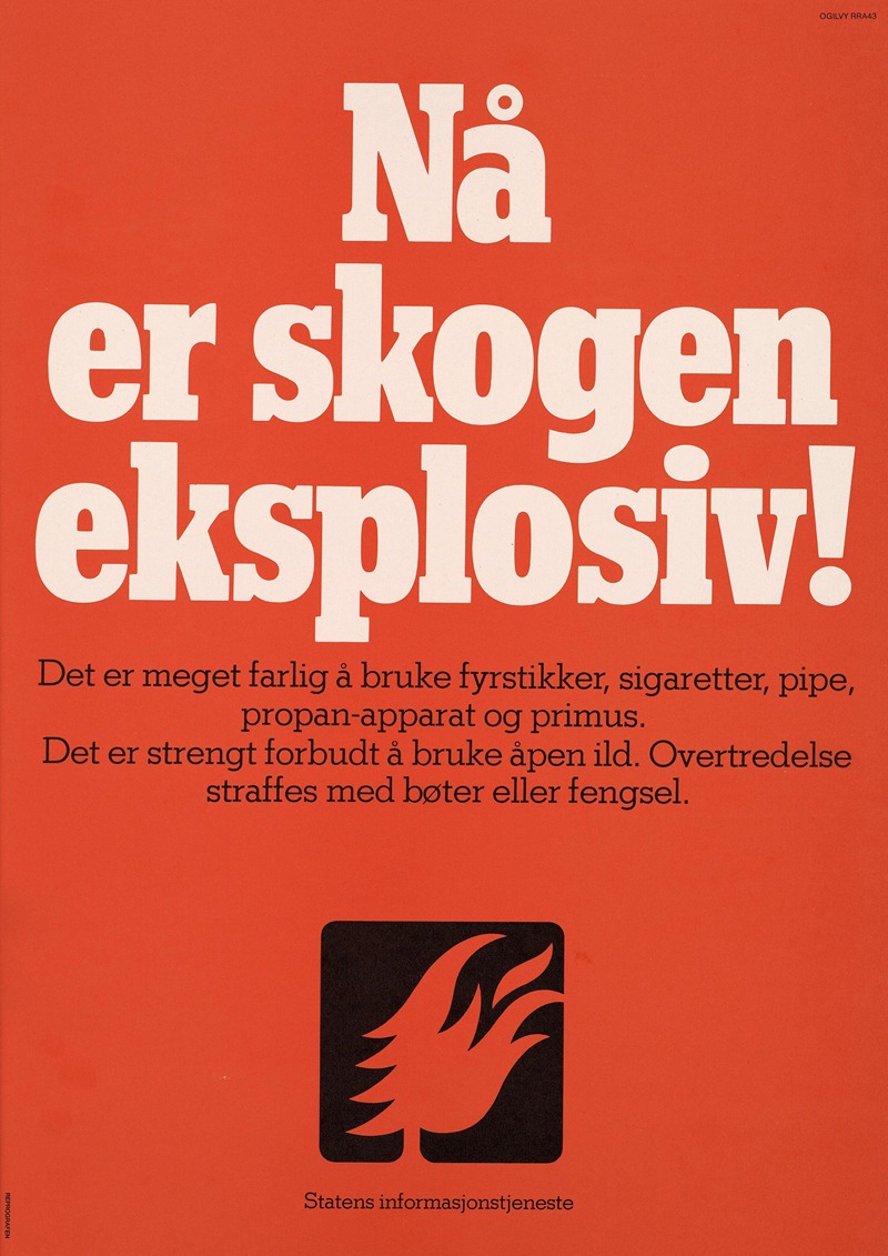 Nå er skogen eksplosiv! by Anonymous, 1977 — digital art print download