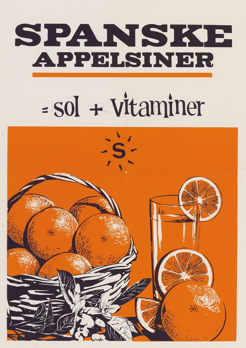 Spanske appelsiner = sol + vitaminer by Аноним, 1964 — digital art print download