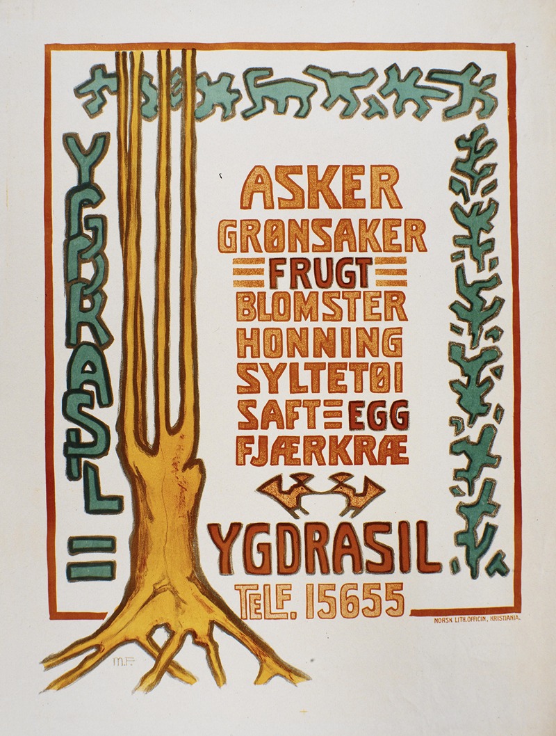 Yggdrasil. Asker grønsager by Аноним, 1890-1905 — digital art print download