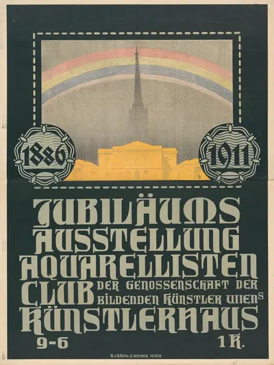 Jubiläumsausstellung des Aquarellistenclubs im Künstlerhaus by Anton Hans Karlinsky, 1911 — digital art print download