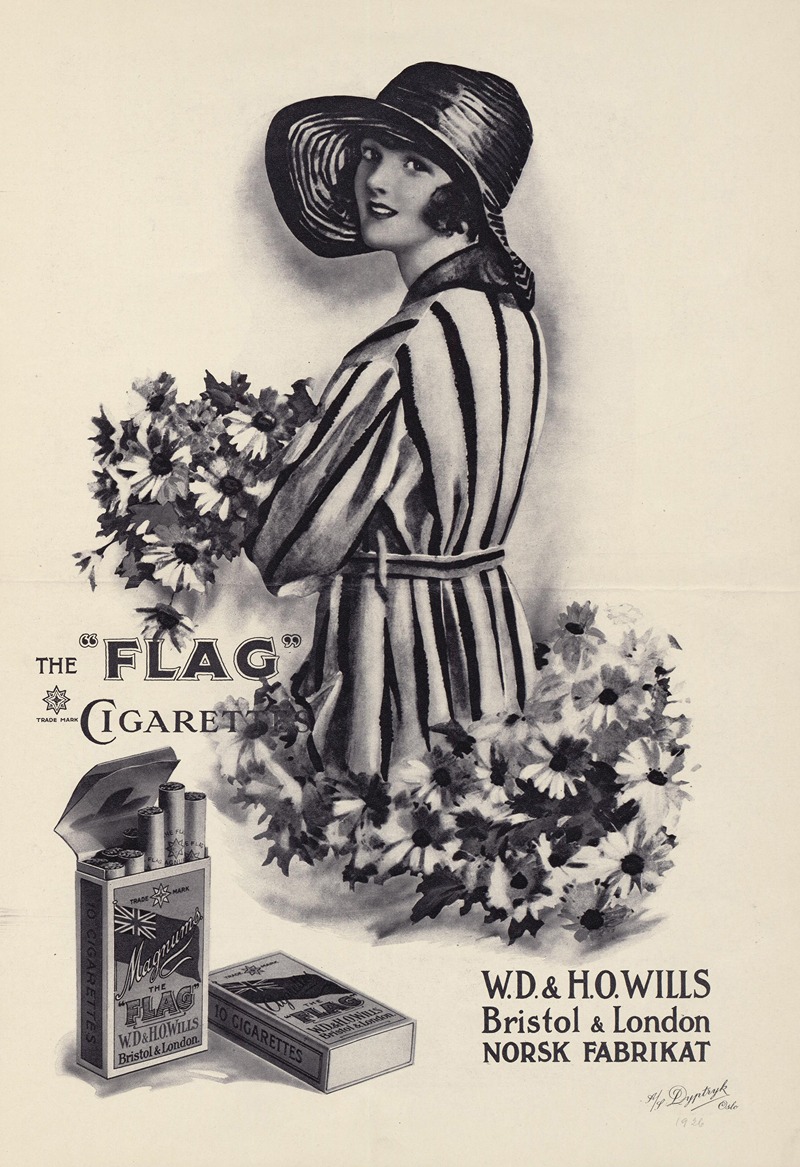 The Flag cigarettes by AS Dyptryk, 1926 — digital art print download