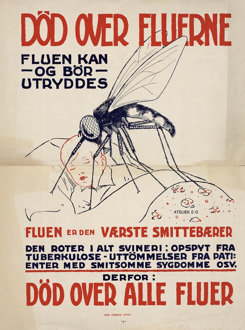 Död over fluerne; fluen kan – og bör – utryddes — Atelier E-O