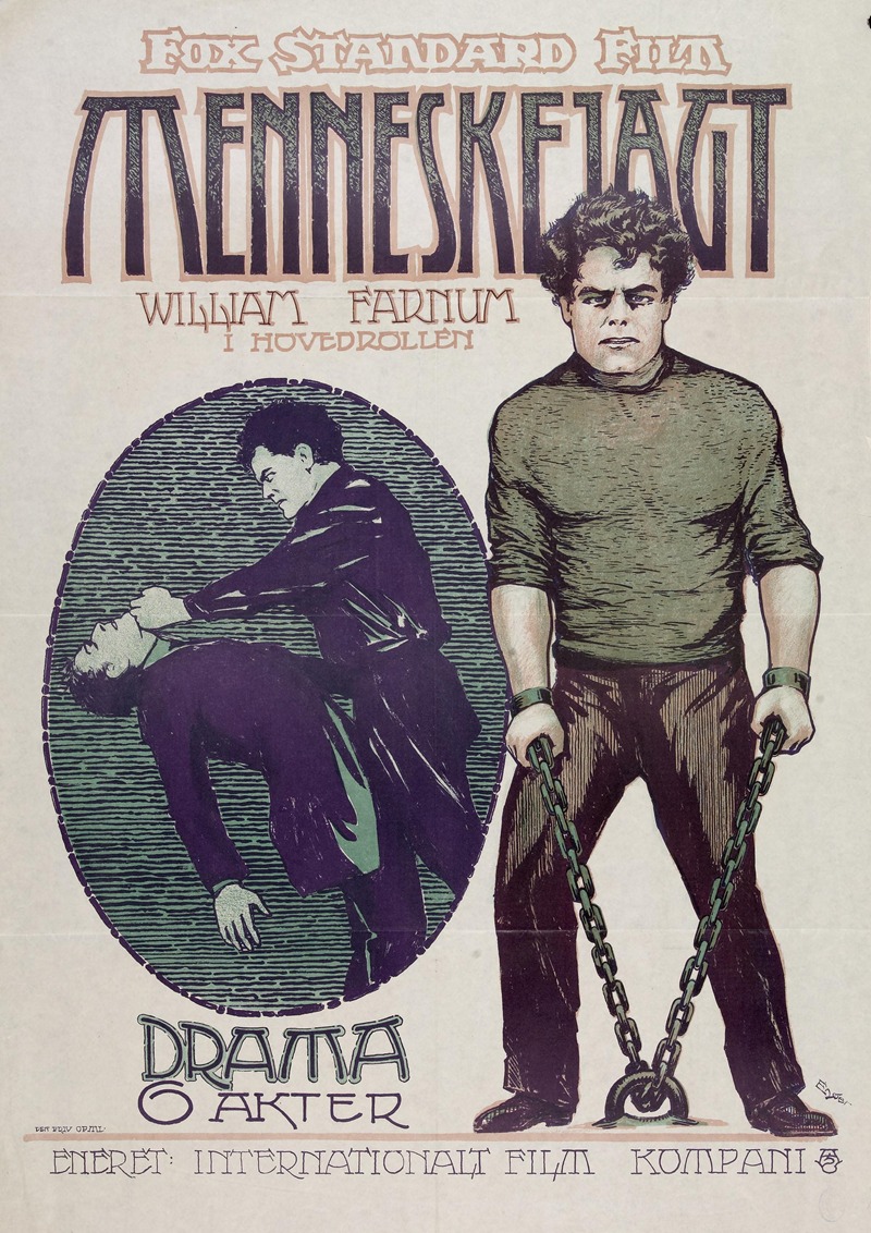 Menneskejagt by Den Private Opmaaling, 1920 — digital art print download