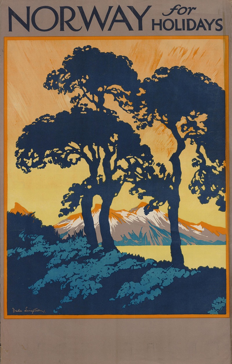 Norway for holidays by Freda Lingstrom, 1930 — digital art print download