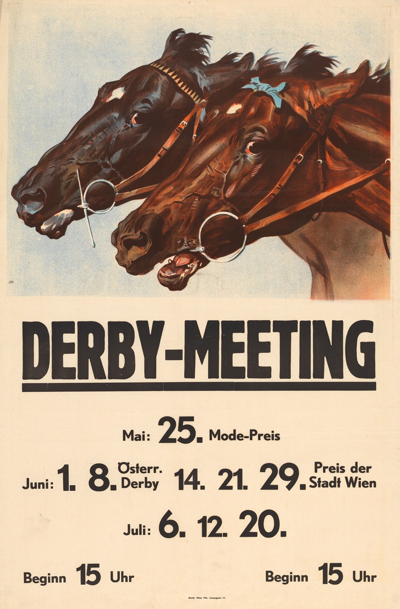 Derby-Meeting by Дж. Вайнер, 1947 — digital art print download