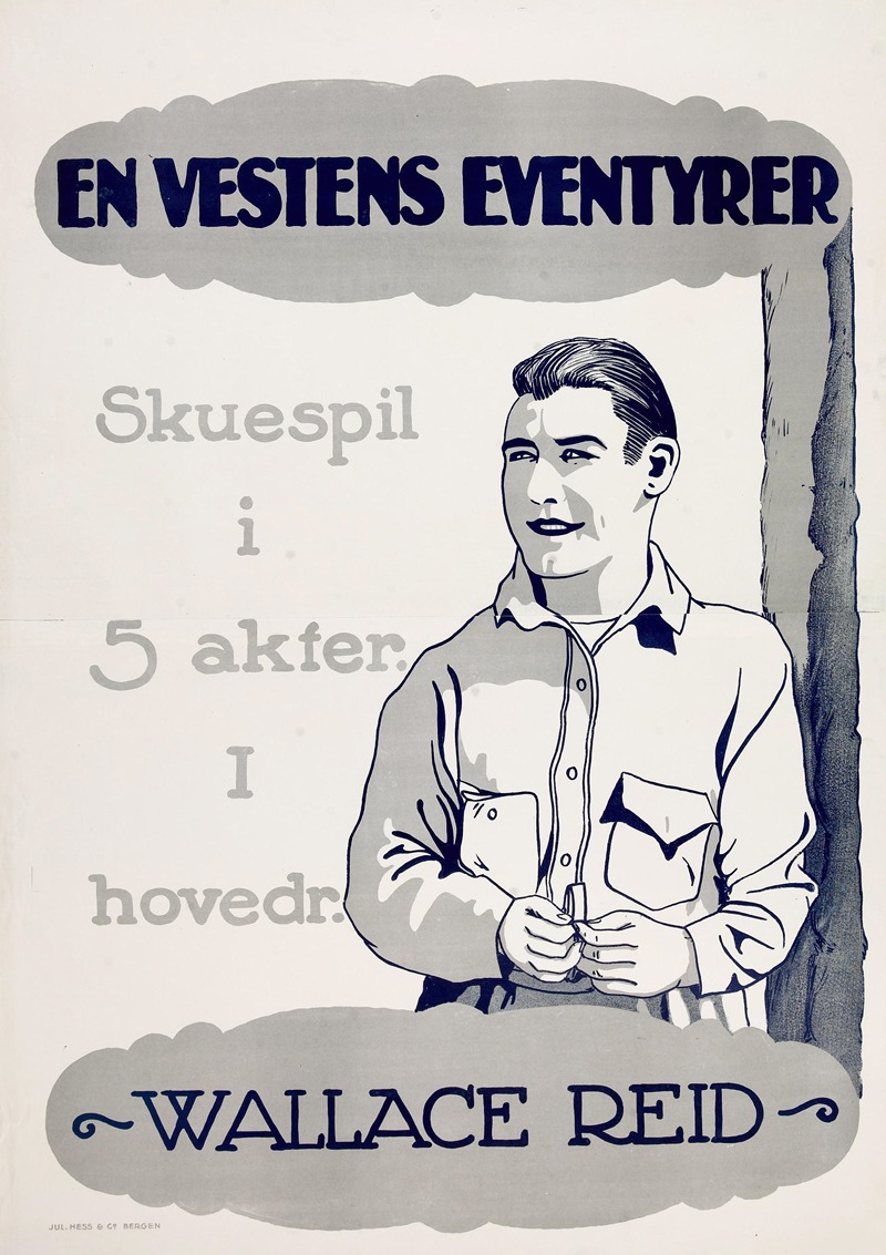 En Vestens eventyrer by Jul. Hess & Co., 1920 — digital art print download