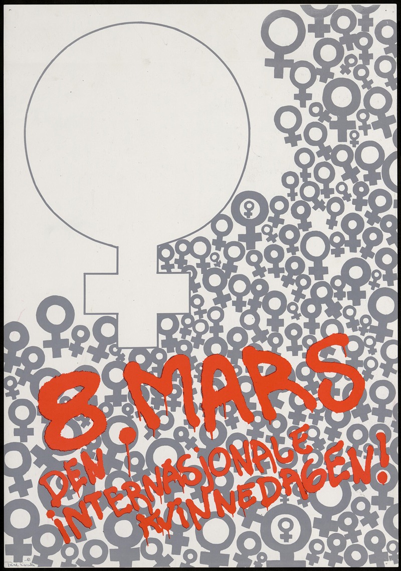 8. mars – Den internasjonale kvinnedagen by Kvinnefronten (The Women's Front), 1981 — digital art print download
