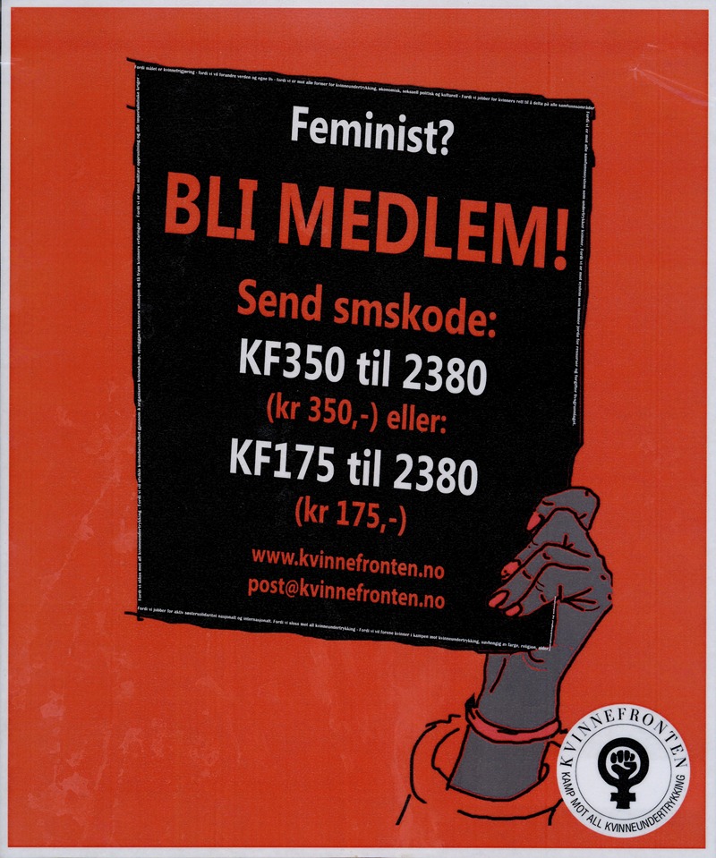 Feminist; Bli medlem! by Kvinnefronten (The Women's Front) — digital art print download