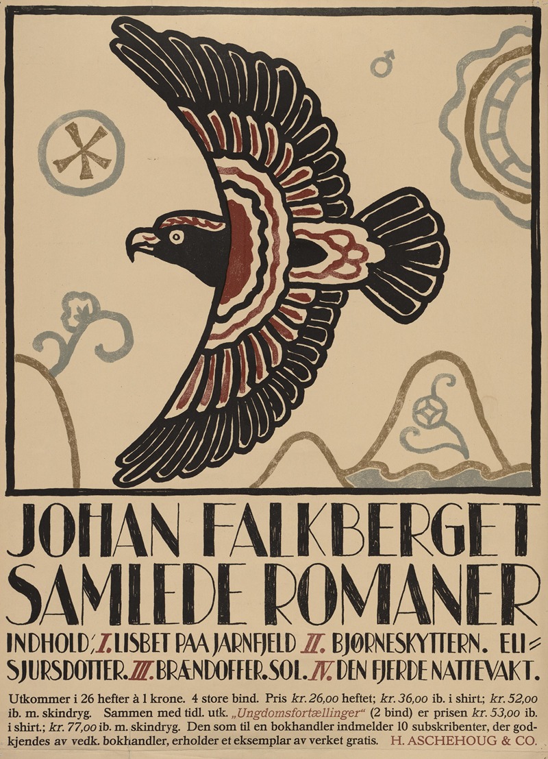 Johan Falkberget ; Samlede romaner by Litografia. Bekkelaget — digital art print download