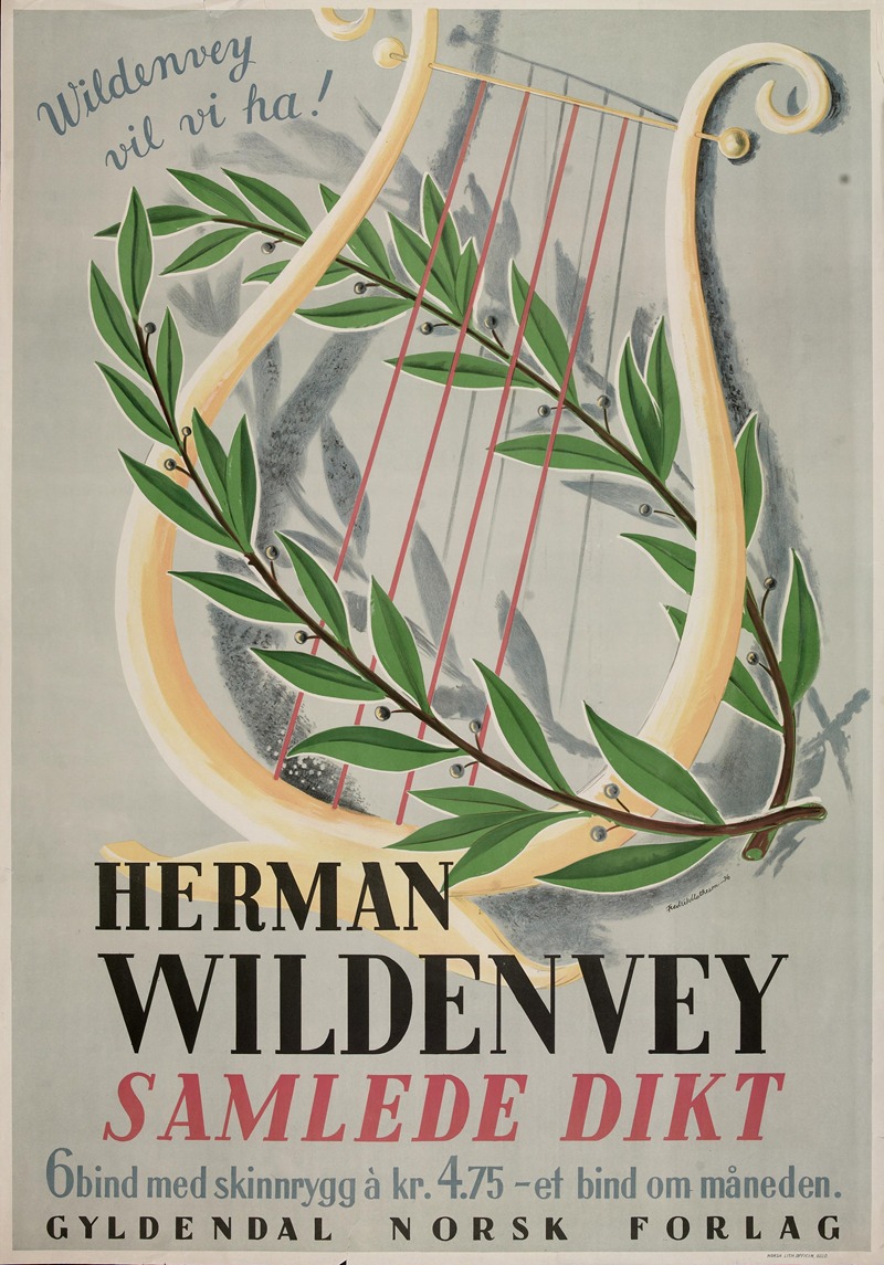 Herman Wildenvey, Samlede Dikt by Norsk lithografisk Officin — digital art print download