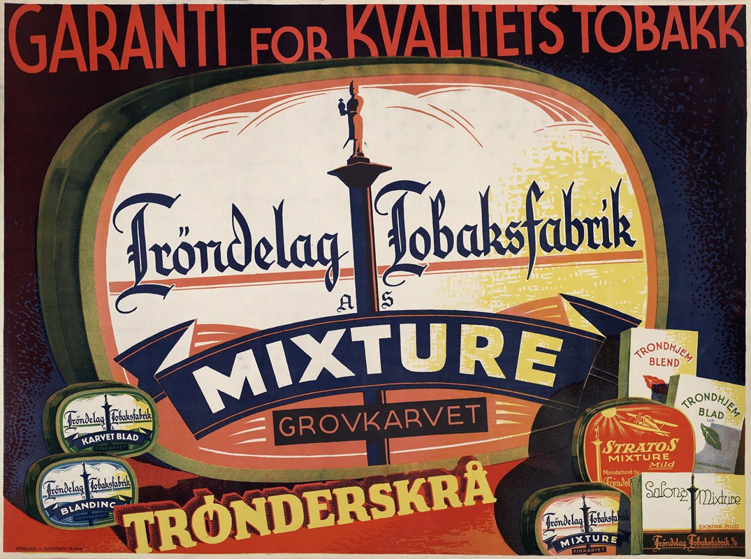 Tröndelag Tobaksfabrik by Rübberdt & Svendsen — digital art print download